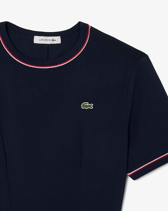 Vestido Camiseta em Malha com Toque de Acabamento