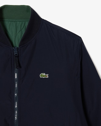 Jaqueta bomber masculina em tafetá acolchoado reversível