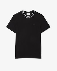 Remera De Piqu&eacute; Elastizado Con Cuello Rayado