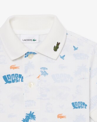 Camisa Polo Estampada em Mini Piqu&eacute;