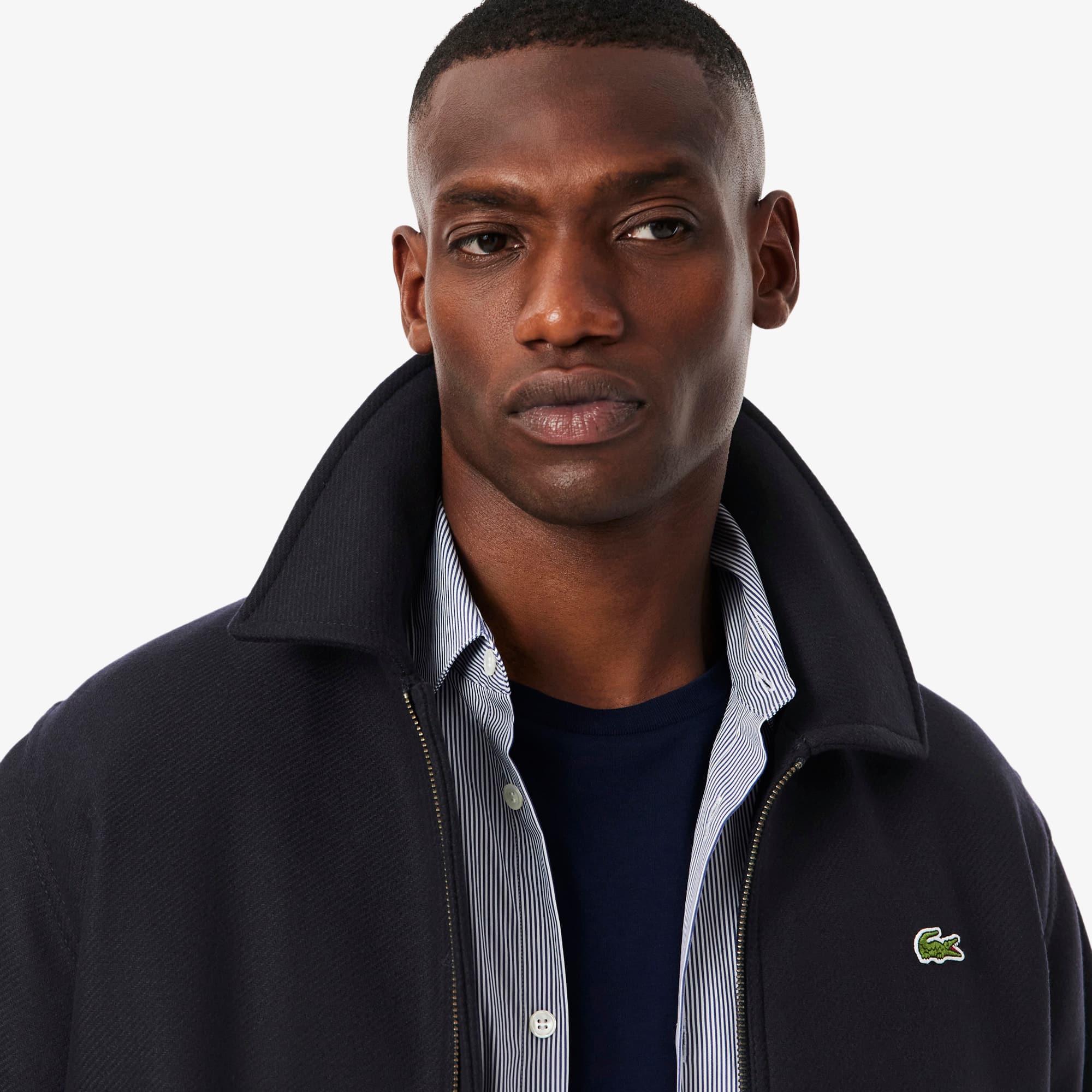 Jaqueta Aviador Lacoste de Lã Italiana Premium Forrada