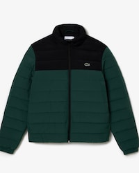 Jaqueta masculina acolchoada com capuz embutido e resistente &agrave; &aacute;gua