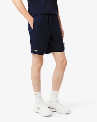 Bermudas de tenis ligeras de tafet&aacute;n de rombos