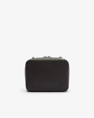 Minibolsa tiracolo feminina Croco Crew em couro granulado com z&iacute;per