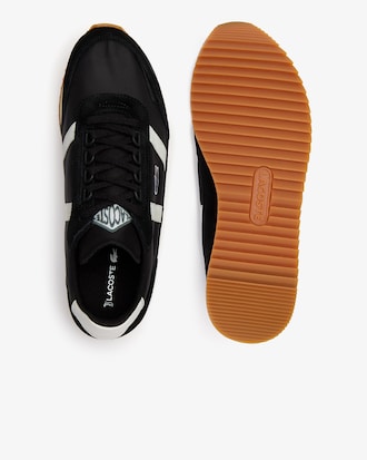 T&ecirc;nis masculino Partner Retro em tecido e camur&ccedil;a