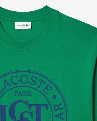 Camiseta de Algodão Pesado estampada com Caimento Solto