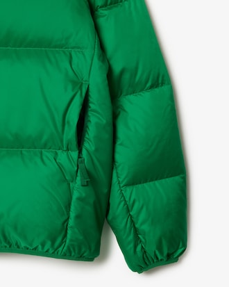 Campera Puffer Impermeable Con Capucha Corta