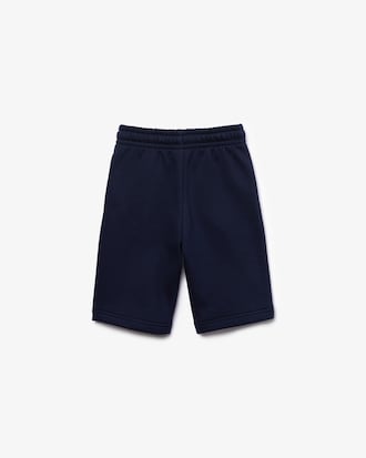 Shorts infantil de moletom Lacoste SPORT Tennis em algod&atilde;o