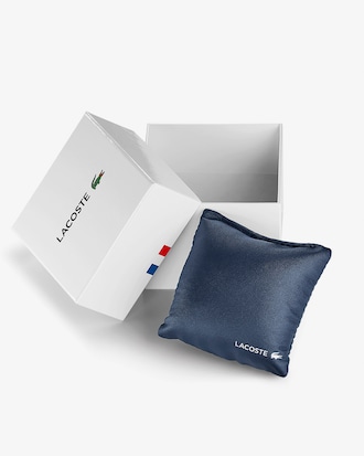 Relógio Lacoste.12.12 de 3 Ponteiros e Silicone Marinho