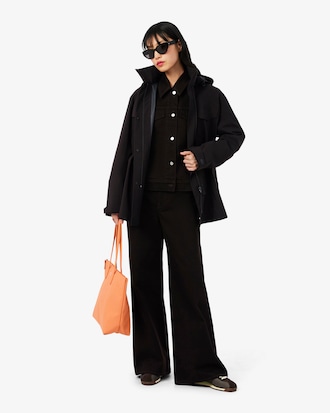 Parka oversized resistente al agua de largo medio