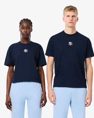 Camiseta em Algod&atilde;o com Estampa Assinada