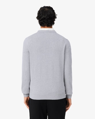 Sweater de Algod&oacute;n Monocromo Cuello Redondo