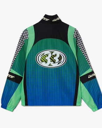 Jaqueta esportiva masculina Lacoste com estampa xadrez ombr&eacute;