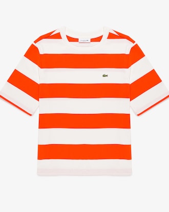 Remera De Ajuste Holgado A Rayas Para Mujer