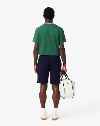 Shorts Masculino Lacoste de Lã de Algodão Escovado Orgânico