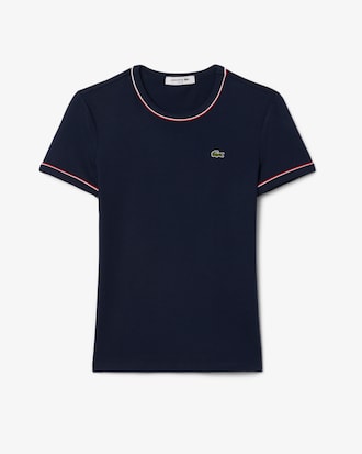 Remera Jersey con Detalle en Contraste