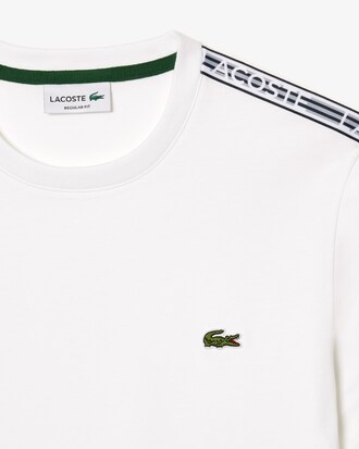Remera De Hombre Lacoste Regular Fit Con Raya Con Logo