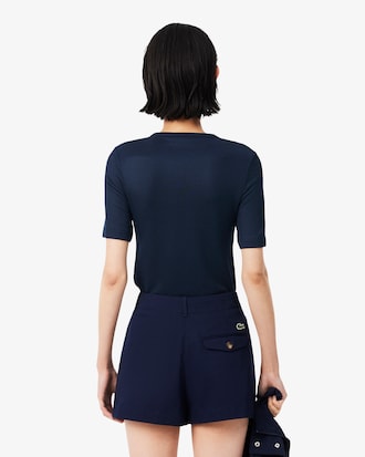 Camiseta Piqu&eacute; Brilhante - Modelagem ajustada