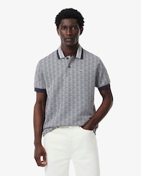 Polo Cl&aacute;ssico Fit em Jacquard Monograma