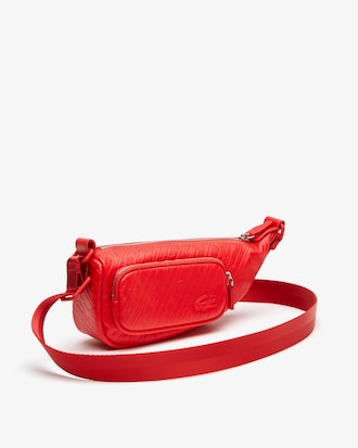 Bolsa tiracolo unissex pequena Lacoste com estampa de logo