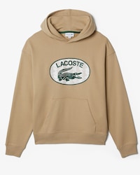 Moletom masculino com capuz, estampa de monograma e modelagem solta