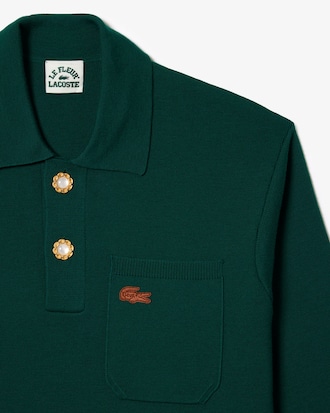 Polo Manga Longa Lacoste x le FLEUR
