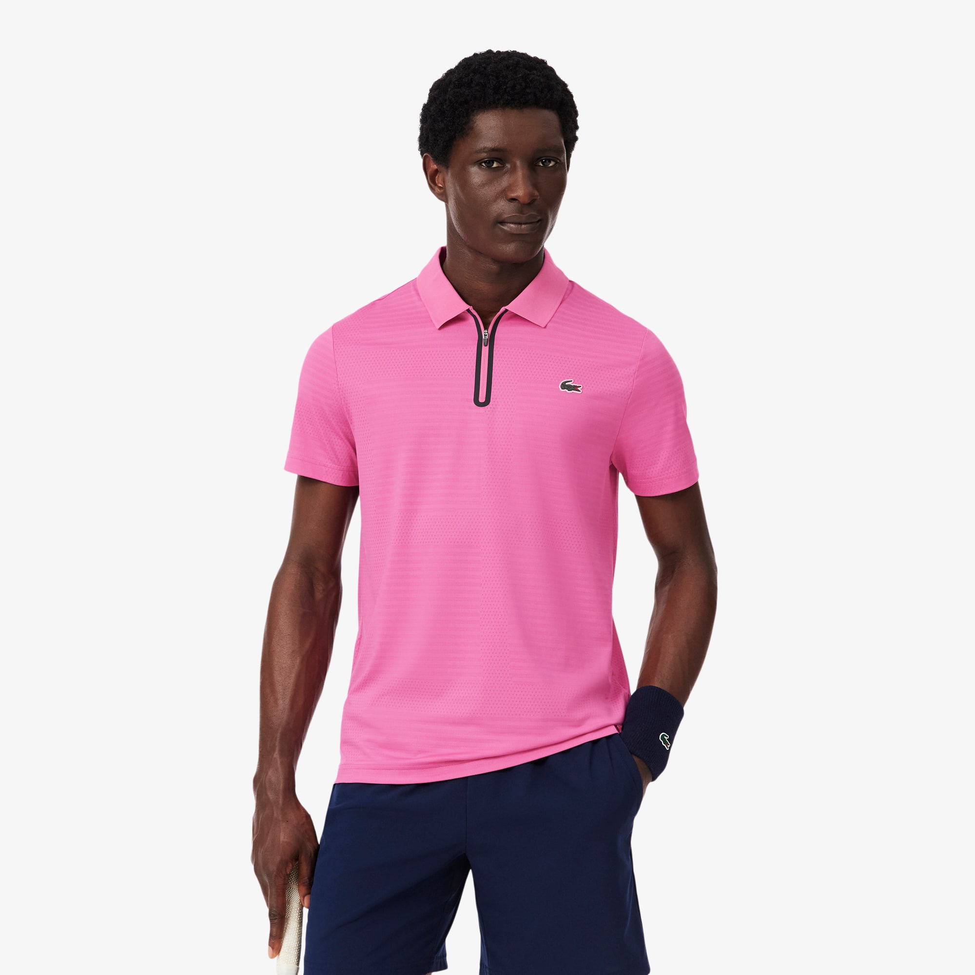 Polo Tennis Ultra Dry Stretch com Jacquard - Vestuário Masculino