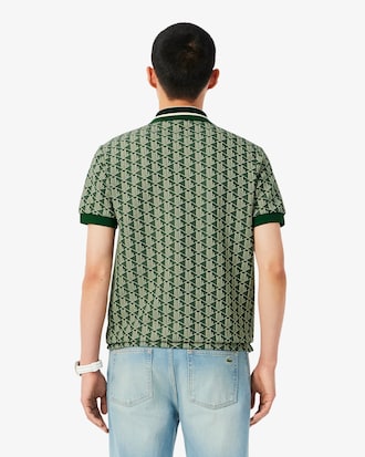 Polo Con Monograma En Jacquard Fit Cl&aacute;sico