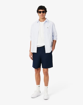 Regular Fit Linen Blend Twill Shorts