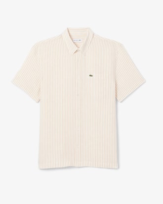 Camisa de Lino Manga Corta Fit Regular