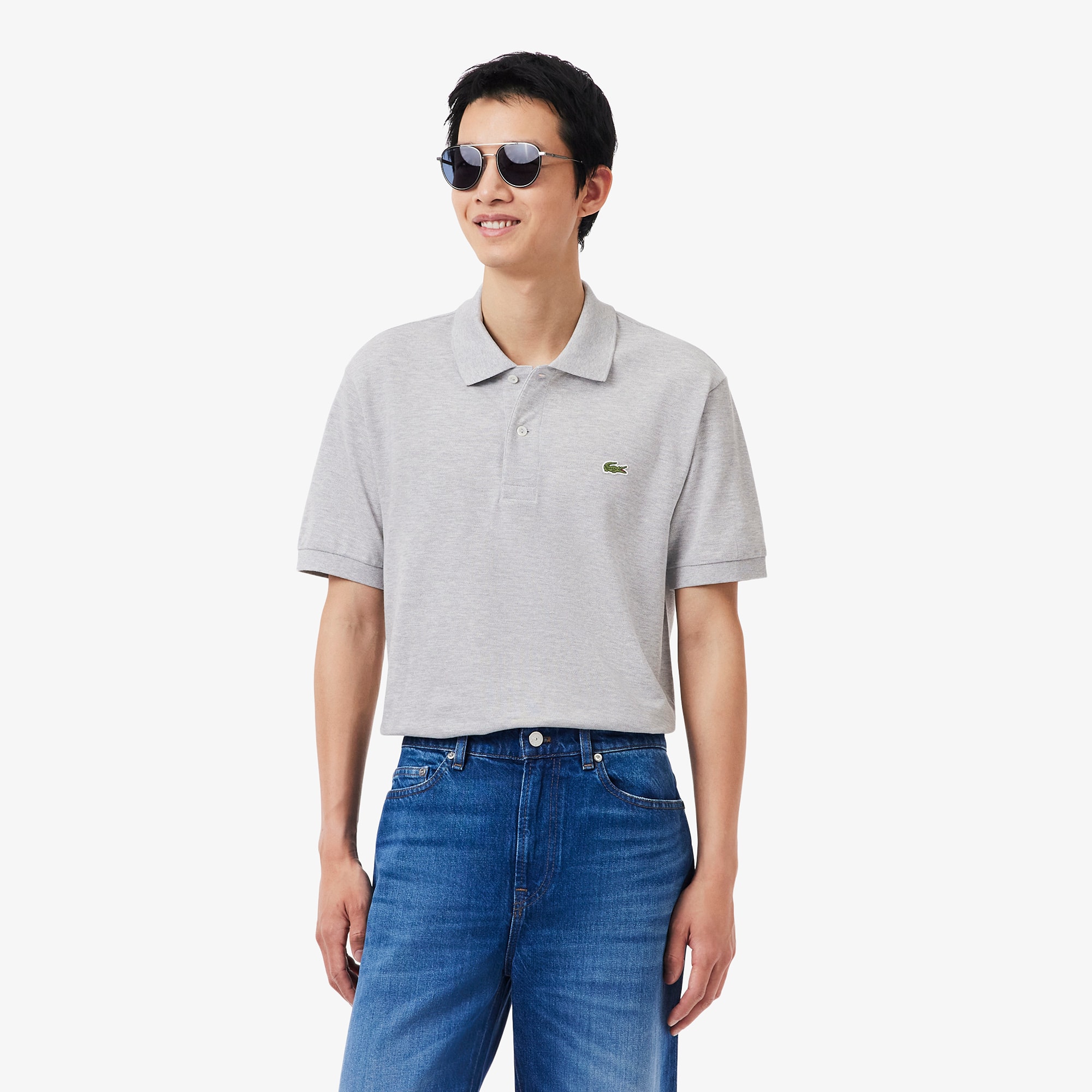 Polo Clássico Fit L.12.12 em Efeito Mescla - Lacoste - Novidades