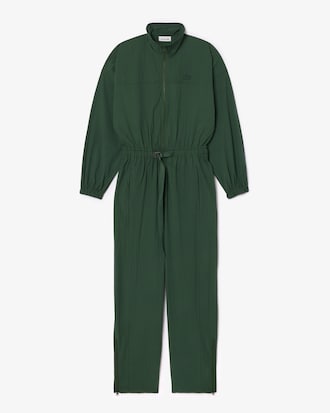 Macac&atilde;o texturizado com cinto e z&iacute;per na gola