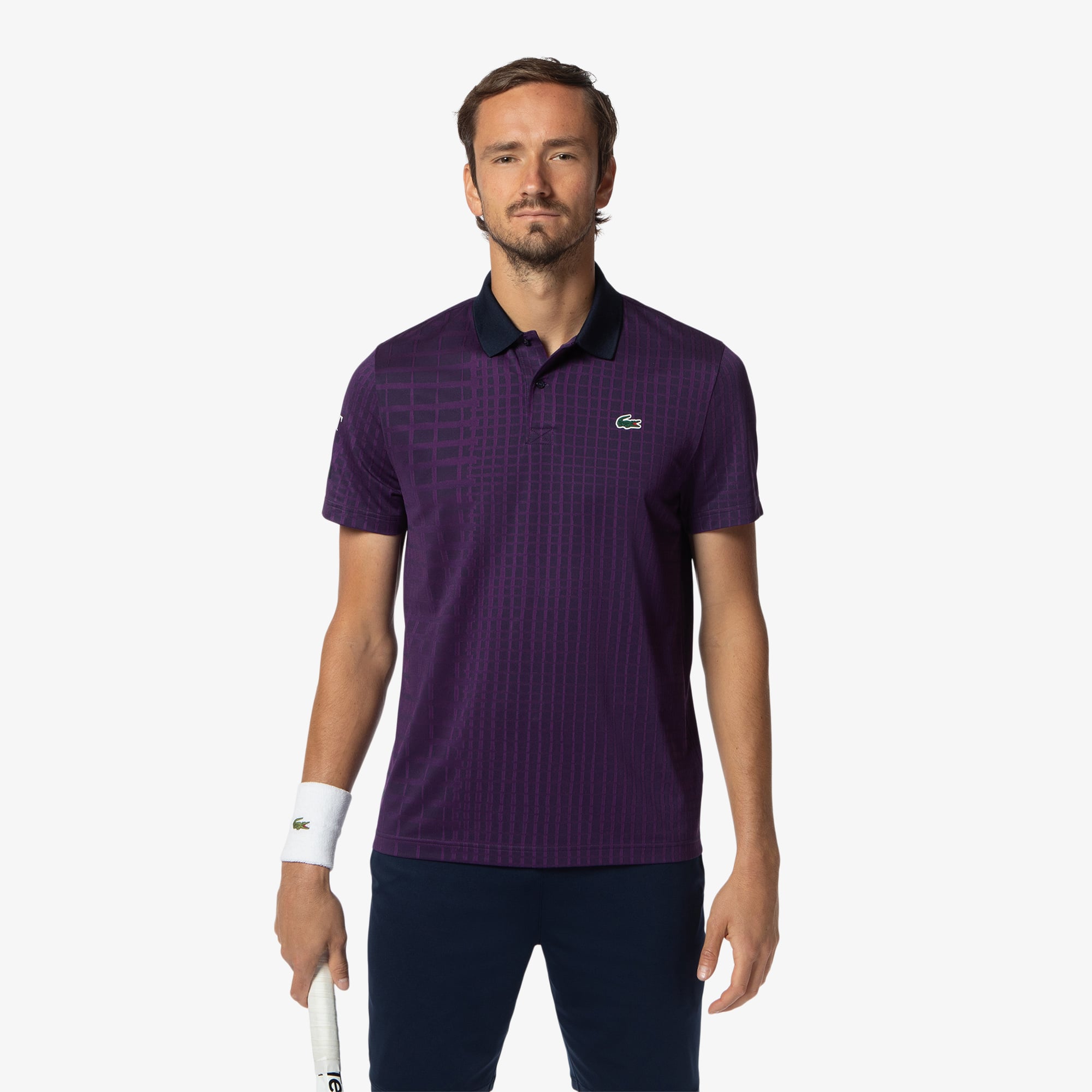 Polo Lacoste Tennis X Daniil Medvedev em Malha Stretch