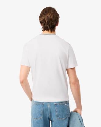 Remera de Algod&oacute;n con Cuello Acanalado Fit Regular
