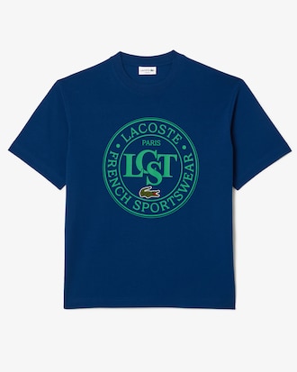Camiseta de Algodão Pesado estampada com Caimento Solto