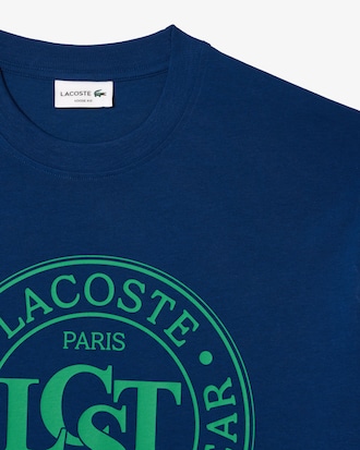 Camiseta de Algodão Pesado estampada com Caimento Solto