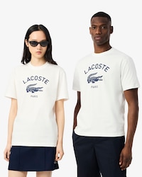 Camiseta em Algod&atilde;o com Estampa Assinada