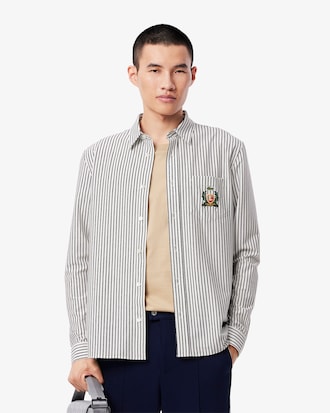 Camisa De Algod&oacute;n Rayada Fit Regular