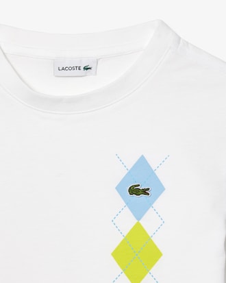 Camiseta de Algod&atilde;o com Estampa Argyle