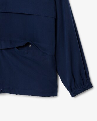 Campera de ch&aacute;ndal oversized de mezcla de Lino