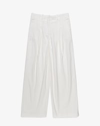 Cal&ccedil;a Feminina de Sarja com Elastano em Modelagem Oversizedd