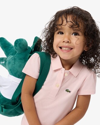Camisa polo mini piqu&eacute; com gola scalloped