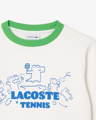 Moletom Esportivo de Algod&atilde;o com Estampa e Gola Careca