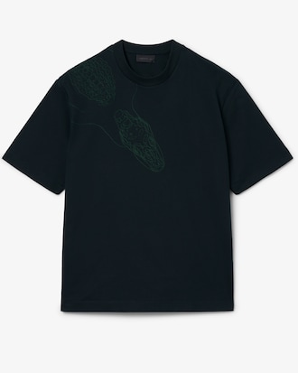 Camiseta com Crocodilo Bordado Runway