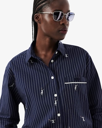 Camisa Oversized com Motivos Jacquard