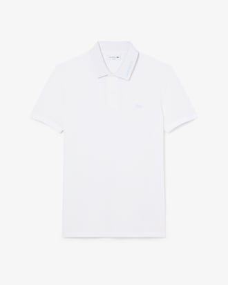 Polo de piqu&eacute; de corte ajustado con detalles de marca de jacquard