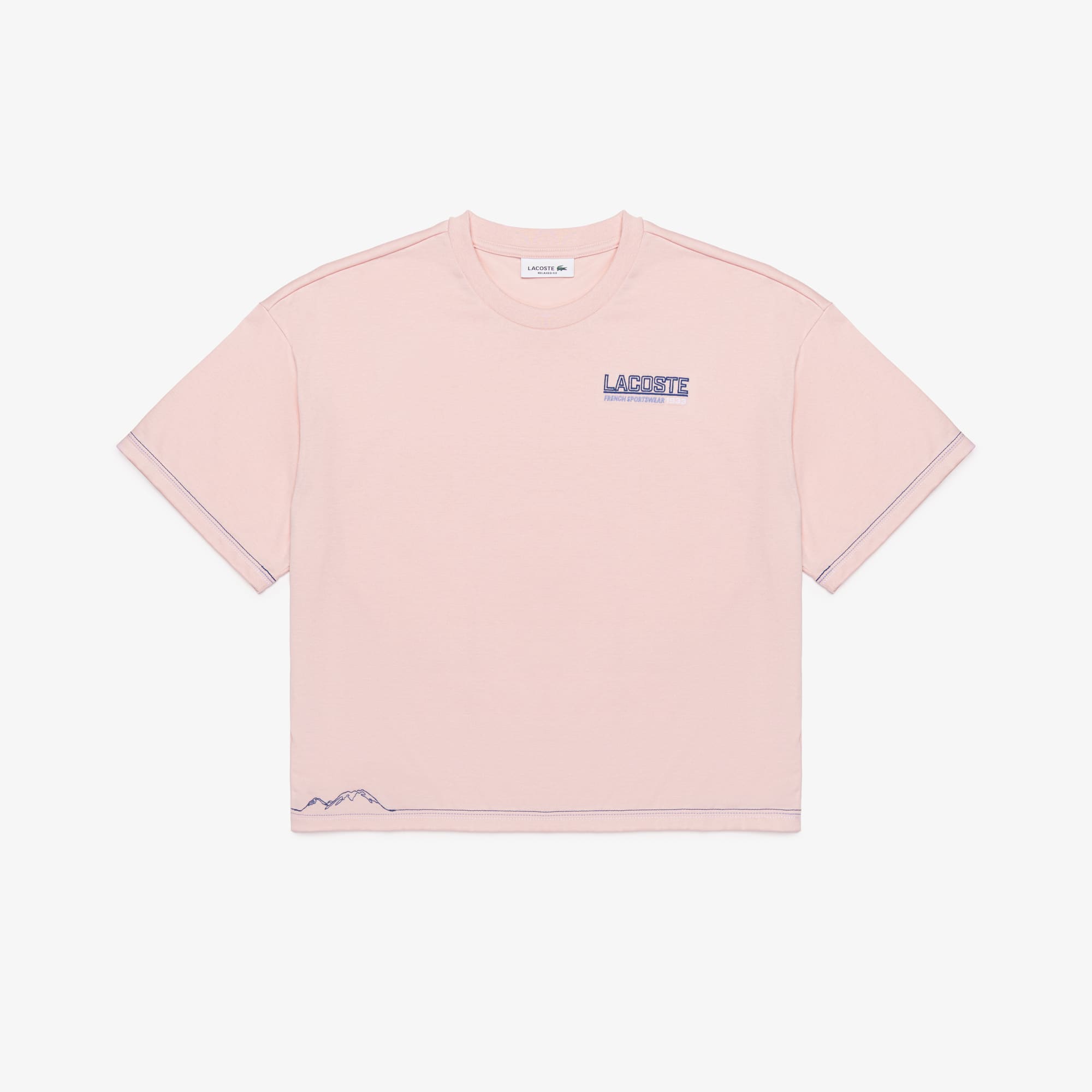 Camiseta Manga Curta Feminina Lacoste Feminina de Malha Solta