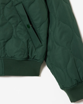 Jaqueta bomber masculina em tafetá acolchoado reversível