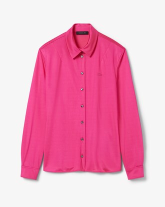Camisa Entallada de Sat&eacute;n de Pasarela