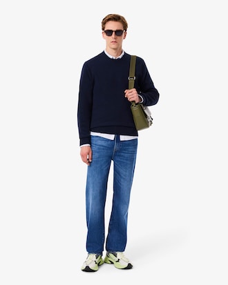 Sweater De Cashmere Con Cuello Tejido En 3D